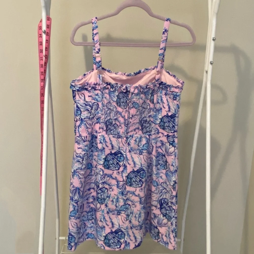 Lilly Pulitzer Zenon Ruffle Romper Magnolia Lilac NWOT - Picture 3 of 5